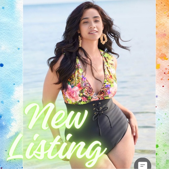 Venus Belted one piece swimsuit deep v, NWT 20 - Picture 8 of 8